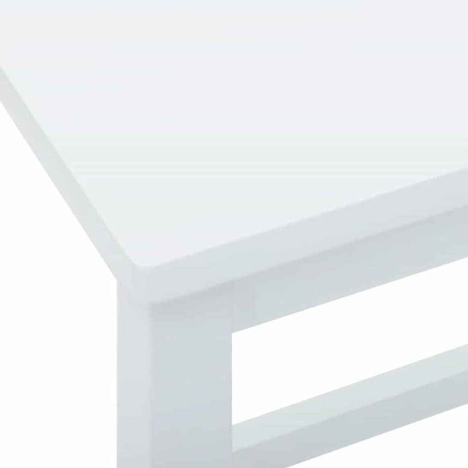 Sillas de bar 2 uds madera maciza blanca