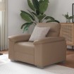 Sillón cuero sintético color capuchino 60 cm