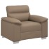 Sillón cuero sintético color capuchino 60