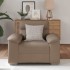 Sillón cuero sintético color capuchino 60