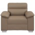 Sillón cuero sintético color capuchino 60