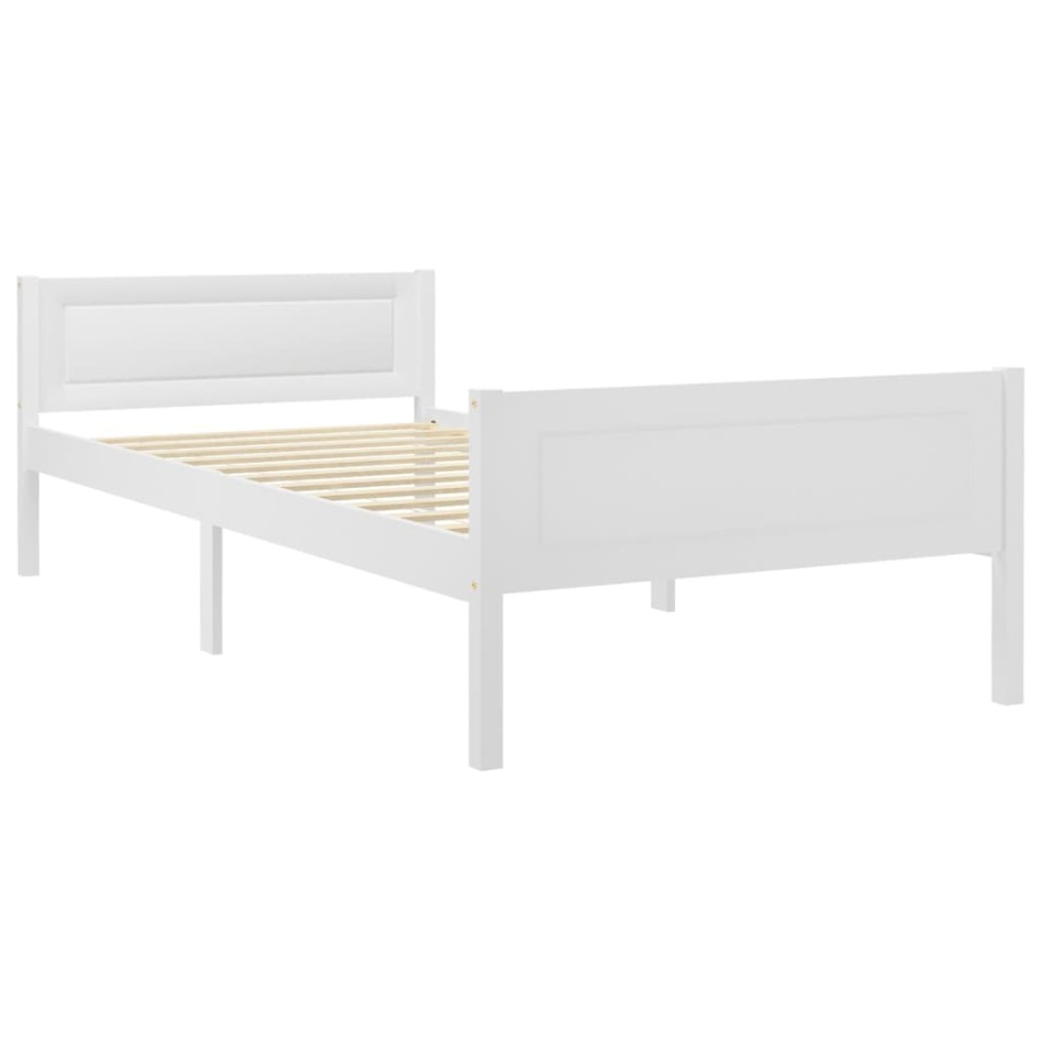 Estructura de cama sin colchón madera de pino blanco 90x200