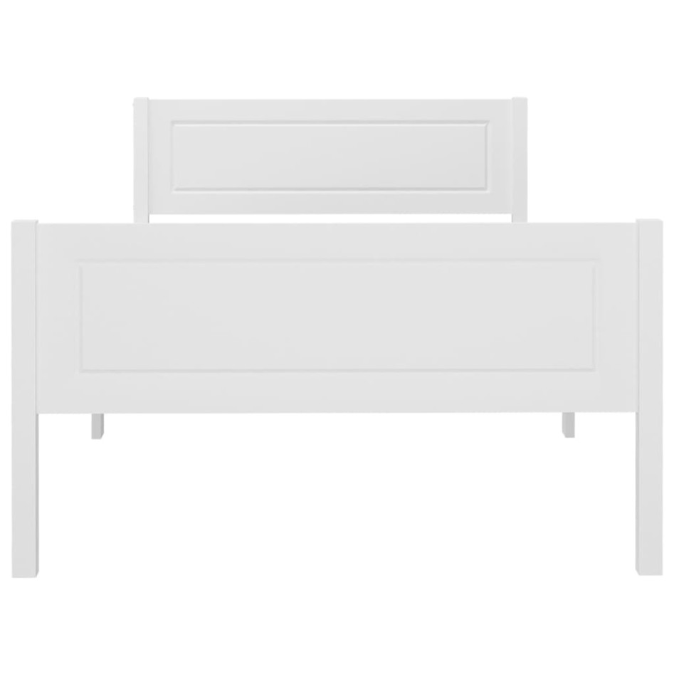 Estructura de cama sin colchón madera de pino blanco 90x200