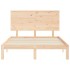 Estructura de cama sin colchón madera maciza de pino 140x190
