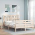 Estructura de cama con cabecero madera maciza 140x190
