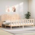 Estructura de cama sin colchón madera maciza de pino 200x200