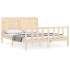 Estructura de cama de matrimonio con cabecero madera