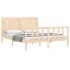 Estructura de cama de matrimonio con cabecero madera