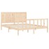 Estructura de cama de matrimonio con cabecero madera