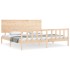 Estructura de cama de matrimonio con cabecero madera