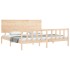 Estructura de cama de matrimonio con cabecero madera