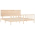 Estructura de cama de matrimonio con cabecero madera
