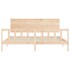 Estructura de cama de matrimonio con cabecero madera