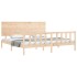 Estructura de cama sin colchón madera maciza de pino 200x200