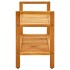Zapatero con 2 estantes madera de roble maciza 100x27x40