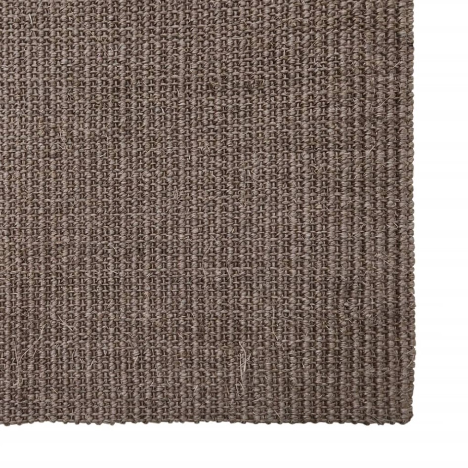 Alfombra de sisal para rascador marrón 80x350