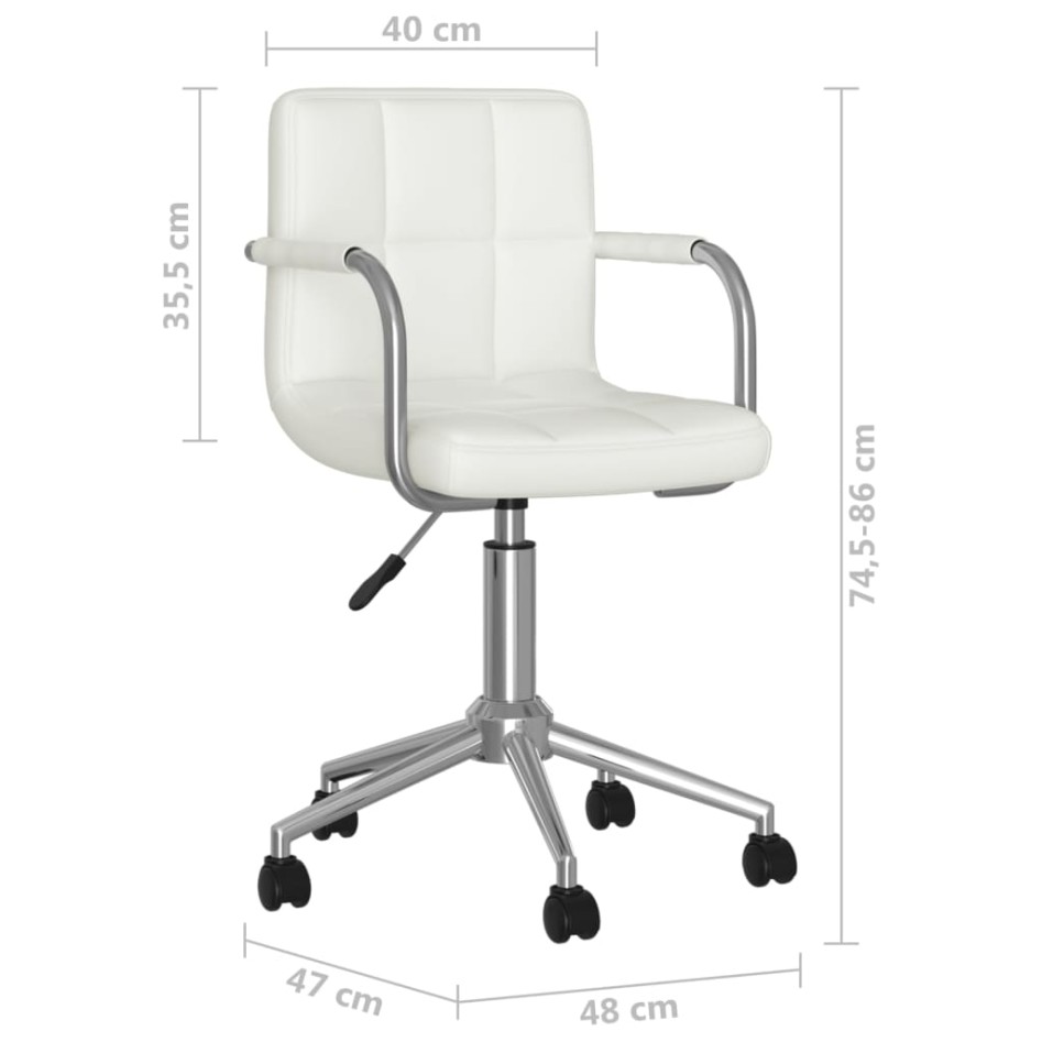 Silla de comedor giratoria cuero sintético