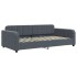 Sofá cama con colchón terciopelo gris oscuro 90x200