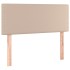 Cama box spring con colchón cuero sintético capuchino 80x200