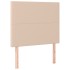 Cama box spring colchón LED cuero sintético capuchino 80x200