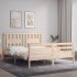 Estructura de cama con cabecero madera maciza 160x200