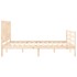 Estructura de cama con cabecero madera maciza 160x200