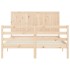 Estructura de cama con cabecero madera maciza 120x200