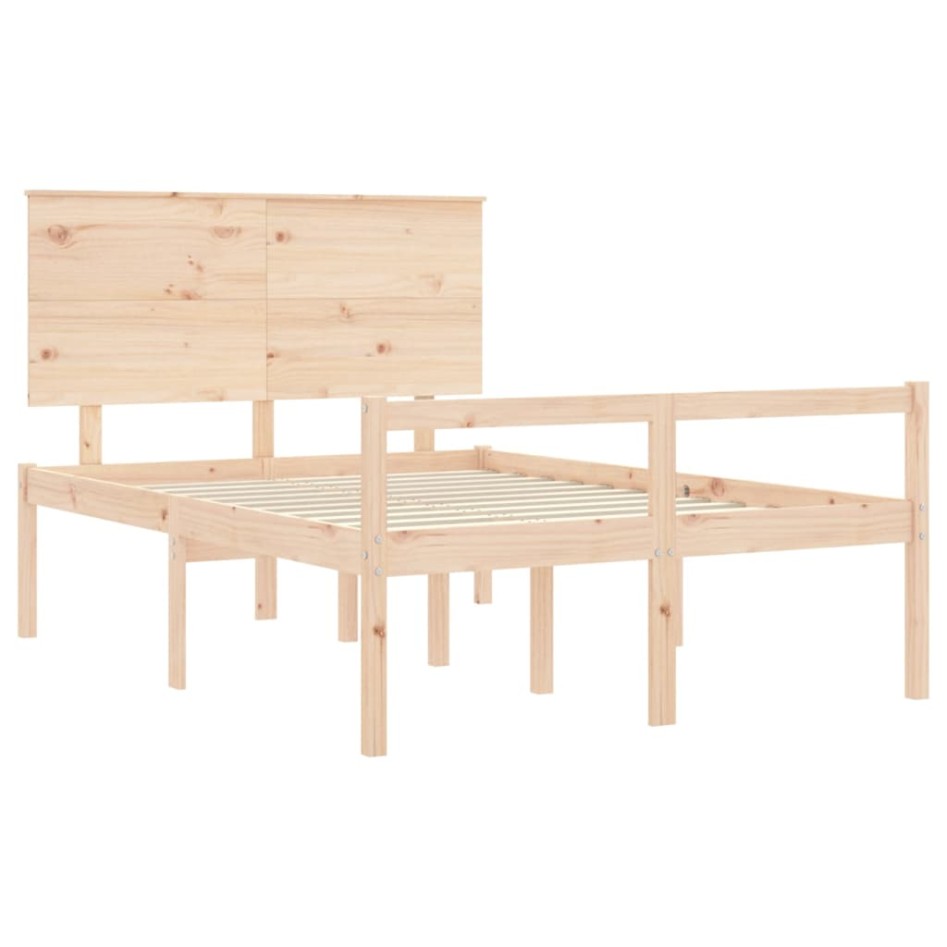Cama para personas mayores con cabecero madera maciza