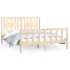 Estructura de cama sin colchón madera maciza de pino 160x200