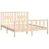 Estructura de cama sin colchón madera maciza de pino 160x200