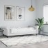 Sofá cama con colchón cuero sintético blanco 90x200