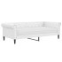 Sofá cama con colchón cuero sintético blanco 90x200