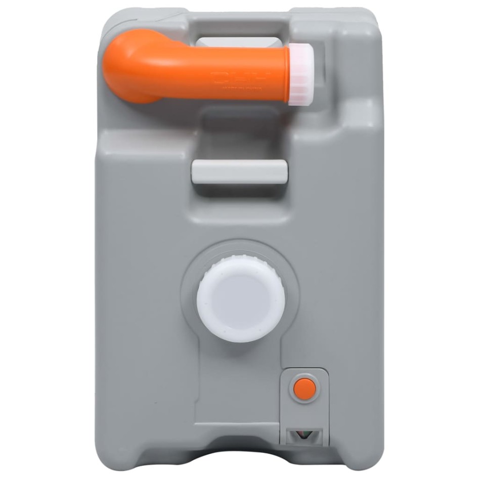 Depósito de agua con ruedas para camping gris 25