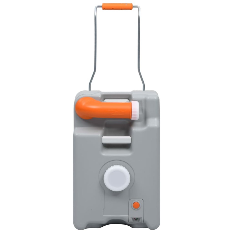 Depósito de agua con ruedas para camping gris 25