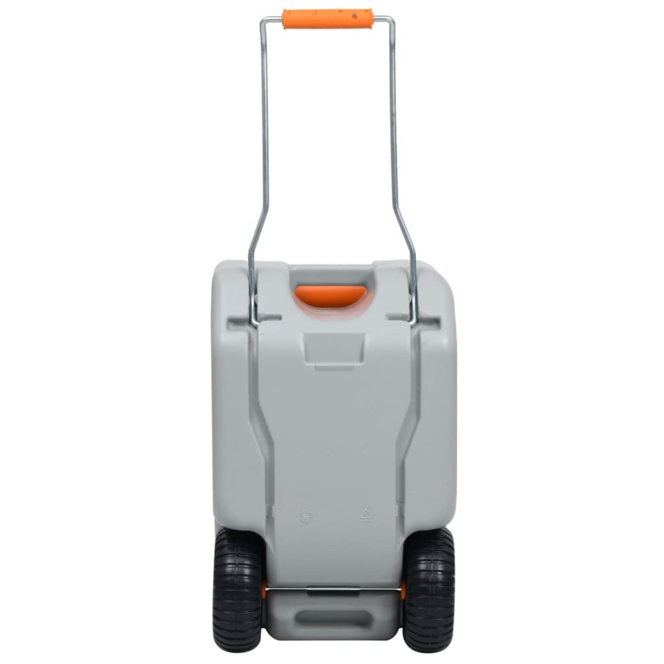 Depósito de agua con ruedas para camping gris 25