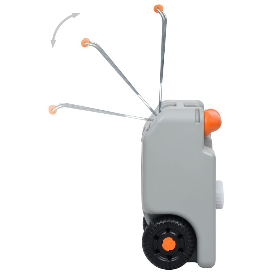 Depósito de agua con ruedas para camping gris 25