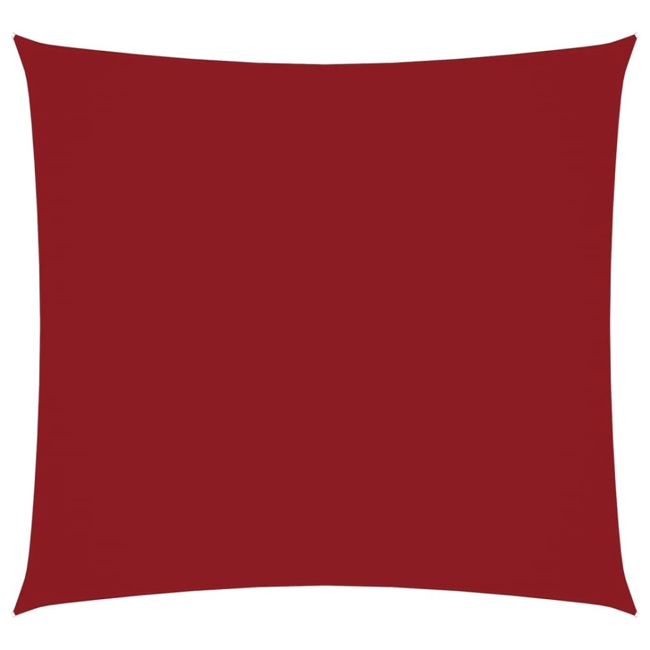 Toldo de vela cuadrado tela Oxford rojo 7x7