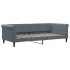 Sofá cama con colchón terciopelo gris oscuro 90x200