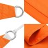 Toldo de vela cuadrado tela Oxford naranja 6x6