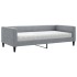 Sofá cama con colchón tela gris claro 100x200