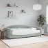 Sofá cama con colchón terciopelo gris claro 100x200