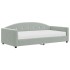 Sofá cama con colchón terciopelo gris claro 100x200