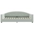 Sofá cama con colchón terciopelo gris claro 100x200