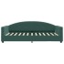 Sofá cama con colchón terciopelo verde oscuro 100x200