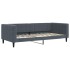 Sofá cama con colchón terciopelo gris oscuro 90x200
