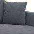 Juego de sofás con cojines 3 piezas terciopelo gris