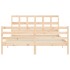Estructura de cama con cabecero madera maciza 160x200