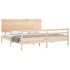 Estructura de cama de matrimonio con cabecero madera