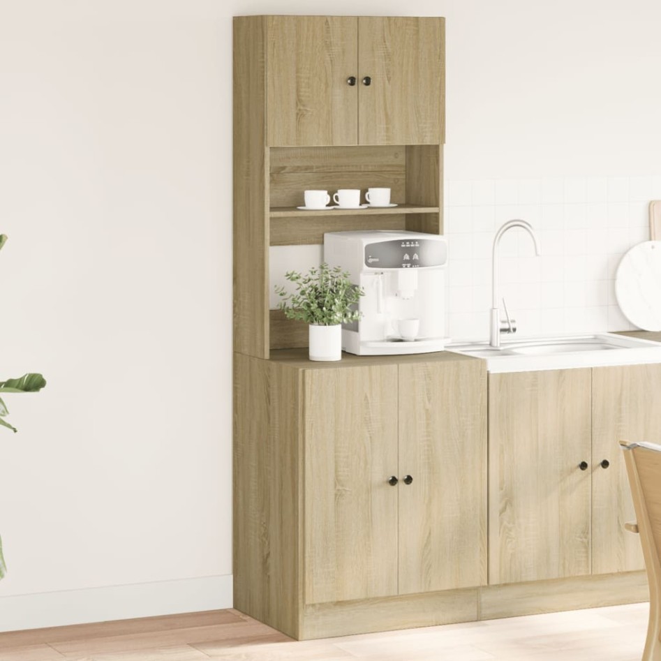 Mueble de cocina madera de ingeniería roble Sonoma 60x50x180