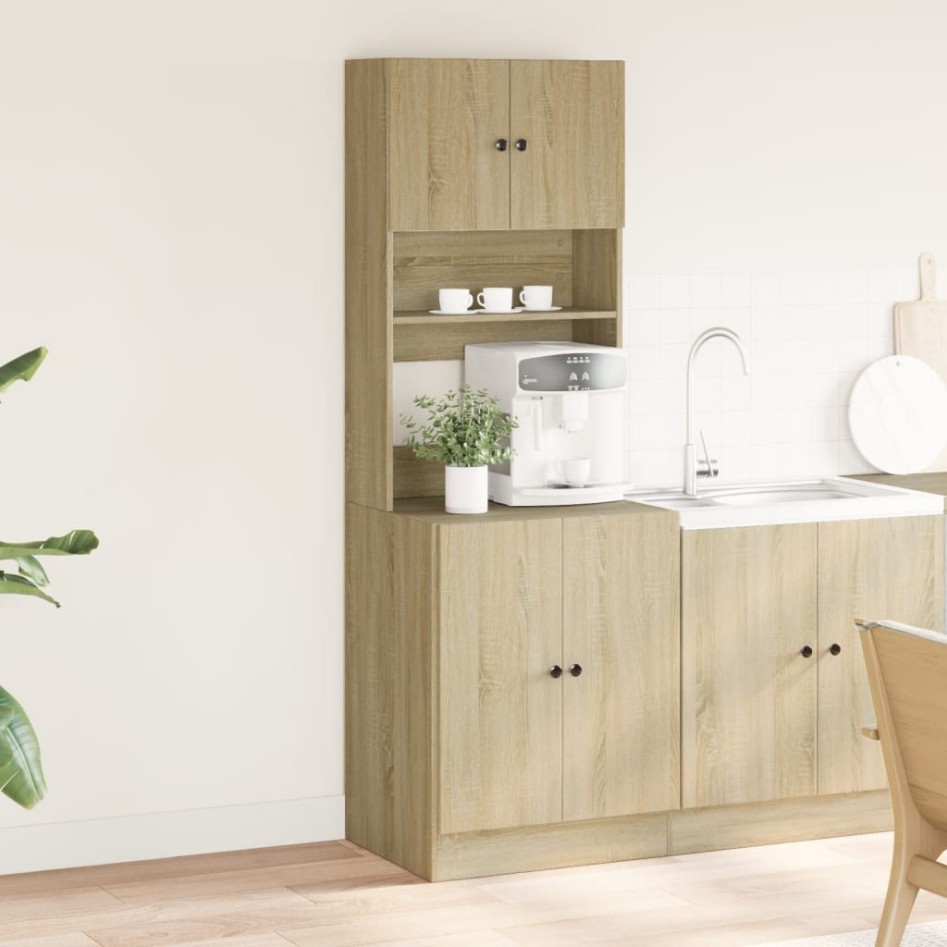 Mueble de cocina madera de ingeniería roble Sonoma 60x50x180